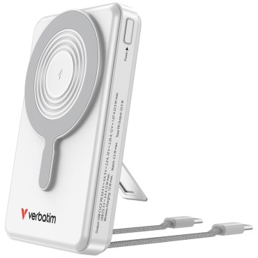 Оптично устройство за лаптоп Verbatim Power Bank Magnetic Wireless 10.000 mAh C+C Display Silver Оптично устройство за лаптоп Verbatim Power Bank Magnetic Wireless 10.000 mAh C+C Display Silver