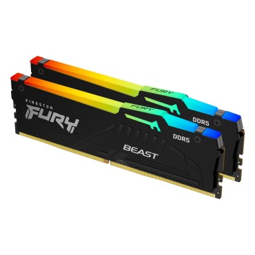 Памет за компютър Kingston FURY Beast RGB 32GB (2x16GB) DDR5 6000 MHz CL30 Black