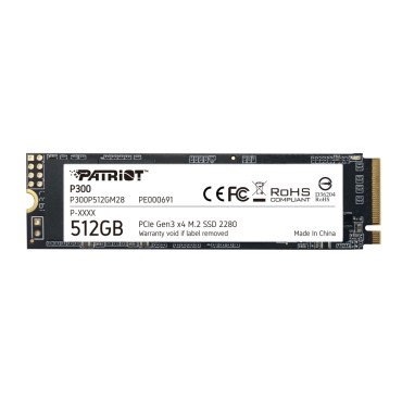 Твърд диск, Patriot P300 512GB M.2 NVMe