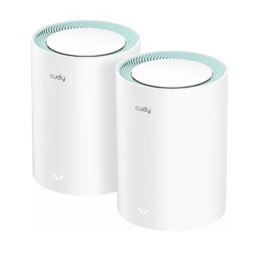 Рутер Cudy M1300 (2-Pack) AC1200 Wi-Fi Gigabit Mesh Solution 867Mbps at 5GHz + 300Mbps at 2.4GHz