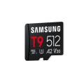 Флаш памет Samsung 512GB micro SD Card T9 UHS-I Read 200MB/s - Write 130MB/s Class 10 U3 V30 A2 Флаш памет Samsung 512GB micro SD Card T9 UHS-I Read 200MB/s - Write 130MB/s Class 10 U3 V30 A2