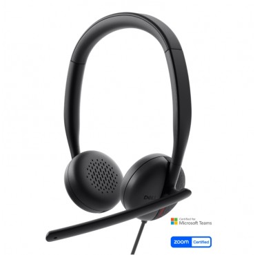 Слушалки Dell Wired Headset WH3024 + Dell Wired Headset Ear Cushions - HE324