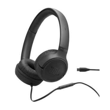 Слушалки JBL TUNE 530C BLK USB-C Wired on-ear headphones