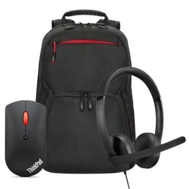 Слушалки Lenovo USB-A Wired Stereo Headset Gen 2 + Lenovo ThinkPad Bluetooth Silent Mouse + Lenovo ThinkPad Essential 15.6-inch Backpack (Eco) Слушалки Lenovo USB-A Wired Stereo Headset Gen 2 + Lenovo ThinkPad Bluetooth Silent Mouse + Lenovo ThinkPad Essential 15.6-inch Backpack (Eco)