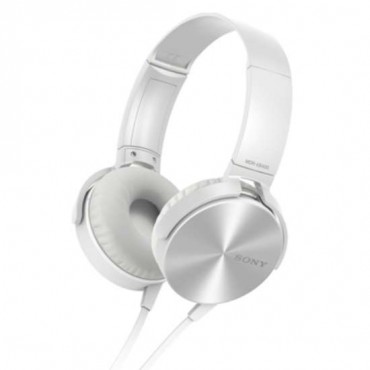 Слушалки Sony Headset MDR-XB450AP white, White