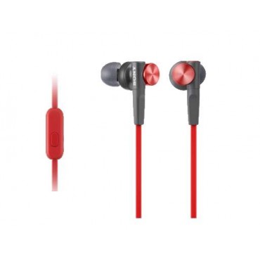 Слушалки Sony Headset MDR-XB50AP red, Red