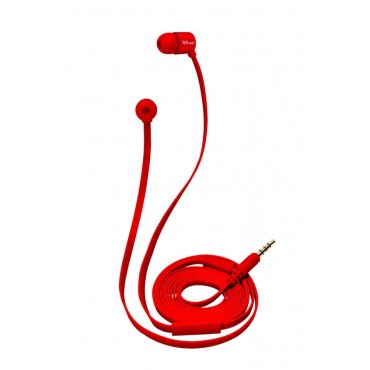 Слушалки TRUST Duga In-Ear Headphones - red, Red
