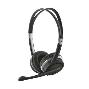 Слушалки TRUST Mauro USB Headset, Black/Silver