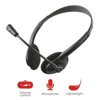 Слушалки TRUST Primo Headset, Black