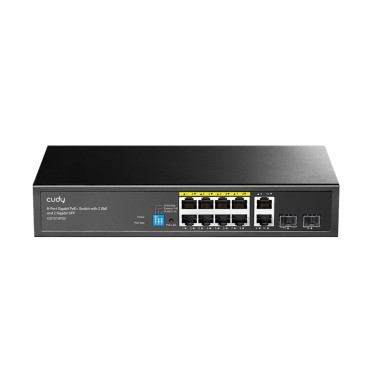 Суич Cudy GS1010PS2 8-Port Gigabit PoE+ Switch with 2 Gigabit Uplink ports and 2 Gigabit SFP slot 120W 8-10/100/1000 BASE-T Gigabit ports