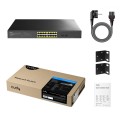 Суич Cudy GS1016EPS2 16 port 10/100/1000 Base-T Gigabit ports 19-inch 2-1000 Base-X SFP Slot 16-port IEEE 802.3at PoE+ Injector Supports PoE power up to 30W for each PoE port Local management via WEB GUI 200W Internal Суич Cudy GS1016EPS2 16 port 10/100/1000 Base-T Gigabit ports 19-inch 2-1000 Base-X SFP Slot 16-port IEEE 802.3at PoE+ Injector Supports PoE power up to 30W for each PoE port Local management via WEB GUI 200W Internal