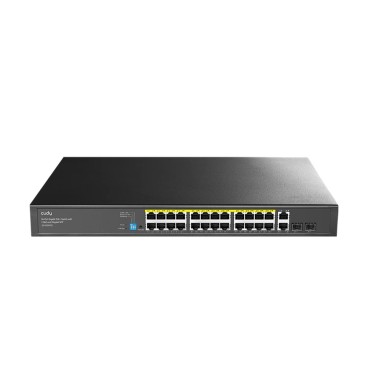 Суич Cudy GS1026PS2 24-Port Gigabit PoE+ Switch with 2 Uplink Gigabit Ports and 2 Gigabit SFP Slots 300W24-10/100/1000 BASE-T Gigabit ports