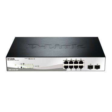 Суич D-Link 10-port 10/100/1000 Gigabit PoE Smart Switch including 2 SFP