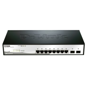 Суич D-Link 10-Port Gigabit Smart Switch with 2 SFP ports Суич D-Link 10-Port Gigabit Smart Switch with 2 SFP ports