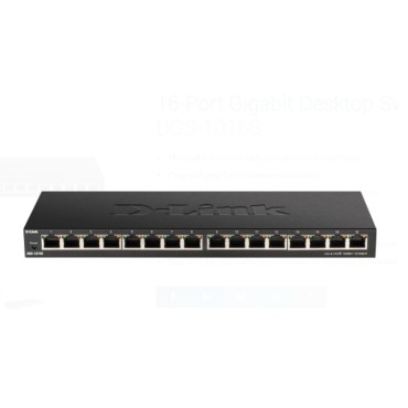 Суич D-Link 16-Port 10/100/1000Mbps Unmanaged Gigabit Ethernet Switch