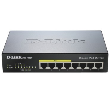 Суич D-Link 8-port 10/100/1000 Desktop Switch w/ 4 PoE Ports