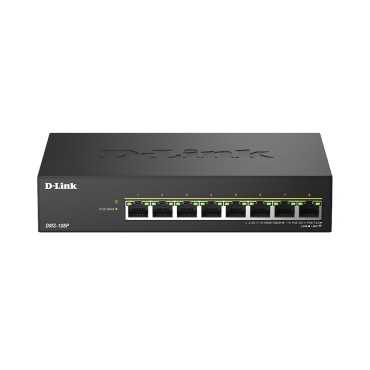 Суич D-Link 8 ports 2.5G/MultiGig PoE Unmanaged Switch