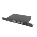 Суич Lanberg switch 16x 100mb poe+/2x 1GB/1x sfp unmanaged rack 10