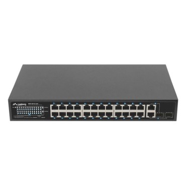 Суич Lanberg Switch 24 x 100MB POE+/2 x Combo Rack 19