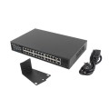 Суич Lanberg Switch 24 x 100MB POE+/2 x Combo Rack 19