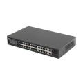 Суич Lanberg switch 24x 100mb poe+/2x combo rack 19
