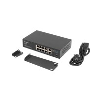 Суич Lanberg switch 8x 100mb poe+/2x 1GB unmanaged rack 10