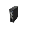 Суич Lanberg Switch ILFE-8P-1Ge-1S-120 POE 4 x BT 4 x AT SFP/ETH DIN Unmanagment Fast Ethernet