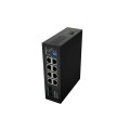 Суич Lanberg Switch ILGE-8P-2S-120 POE 4 x BT 4 x AT 2 x SFP DIN Unmanagment Gigabit Ethernet