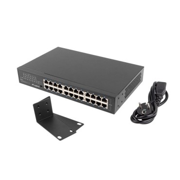 Суич Lanberg switch rsge-24 24x 1GB unmanaged gigabit ethernet rack 19
