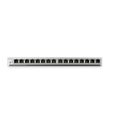 Суич ZyXEL GS1100-16EPS Slimline Unmanaged + PoE+ 135W 16 port Gigabit  Unmanaged + Switch
