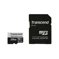 Флаш памети Transcend 256GB micro SD w/ adapter UHS-I U3 A2 Ultra Performance