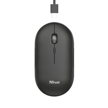 Мишка TRUST Puck Wireless & BT Rechargeable Mouse Black Мишка TRUST Puck Wireless & BT Rechargeable Mouse Black