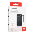 Външен SSD Verbatim Pocket SSD USB 3.2 Gen 2 1TB Black/Grey Външен SSD Verbatim Pocket SSD USB 3.2 Gen 2 1TB Black/Grey