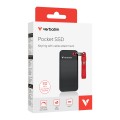 Външен SSD Verbatim Pocket SSD USB 3.2 Gen 2 512GB Black/Red