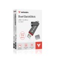 Външен HDD Verbatim Dual QuickStick USB-C & USB-A USB 3.2 Gen 1 512GB Външен HDD Verbatim Dual QuickStick USB-C & USB-A USB 3.2 Gen 1 512GB