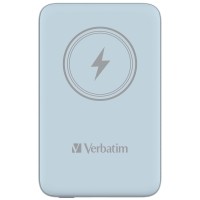 Оптично устройство за лаптоп Verbatim MCP-10BE Power Pack 10000 mAh with UBS-C PD 20W / Magnetic Wireless Charging 15W Blue