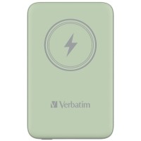 Оптично устройство за лаптоп Verbatim MCP-10GN Power Pack 10000 mAh with UBS-C PD 20W / Magnetic Wireless Charging 15W Green