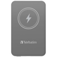 Оптично устройство за лаптоп Verbatim MCP-5GY Power Pack 5000 mAh with UBS-C PD 20W / Magnetic Wireless Charging 15W Grey