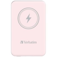 Оптично устройство за лаптоп Verbatim MCP-5PK Power Pack 5000 mAh with UBS-C PD 20W / Magnetic Wireless Charging 15W Pink