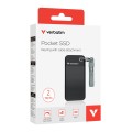 Външен SSD Verbatim Pocket SSD USB 3.2 Gen 2 2TB Black/Grey