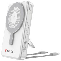 Оптично устройство за лаптоп Verbatim Power Bank Magnetic Wireless 10.000 mAh C+C Display Silver