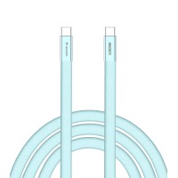 Кабел/преходник Verbatim Sync & Charge SoftTouch USB-C to C cable 100W 120 cm - Blue
