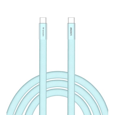 Кабел/преходник Verbatim Sync & Charge SoftTouch USB-C to C cable 100W 120 cm - Blue