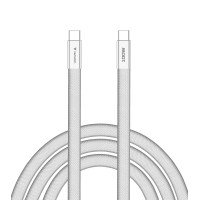 Кабел/преходник Verbatim Sync & Charge SoftTouch USB-C to C cable 100W 120 cm - White