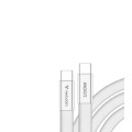 Кабел/преходник Verbatim Sync & Charge SoftTouch USB-C to C cable 100W 120 cm - White