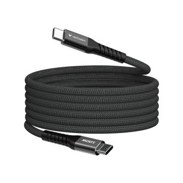 Кабел/преходник Verbatim Sync & Charge USB-C to USB-C 100W Magnetic 120 cm - Black