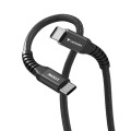 Кабел/преходник Verbatim Sync & Charge USB-C to USB-C 100W Magnetic 120 cm - Black