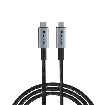 Кабел/преходник Verbatim Sync & Charge USB-C to USB-C 240W 40 Gbps 120 cm Кабел/преходник Verbatim Sync & Charge USB-C to USB-C 240W 40 Gbps 120 cm