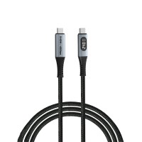 Кабел/преходник Verbatim Sync & Charge USB-C to USB-C 240W 40 Gbps Display 120 cm