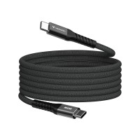 Кабел/преходник Verbatim Sync & Charge USB-C to USB-C 60W Magnetic 120 cm - Black